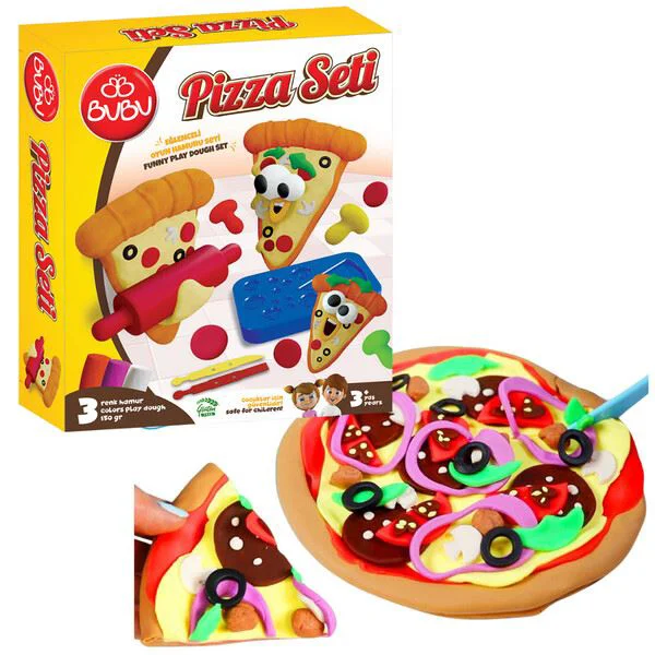 Set cu plastilina de modelat Bubu Play Dough Pizza