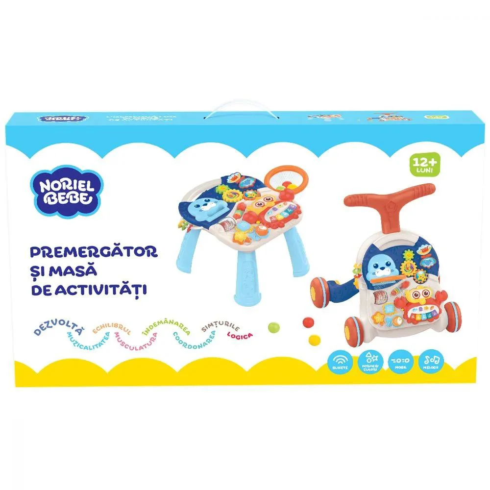 Premergator si masa cu activitati 2 in 1 Noriel Bebe foto