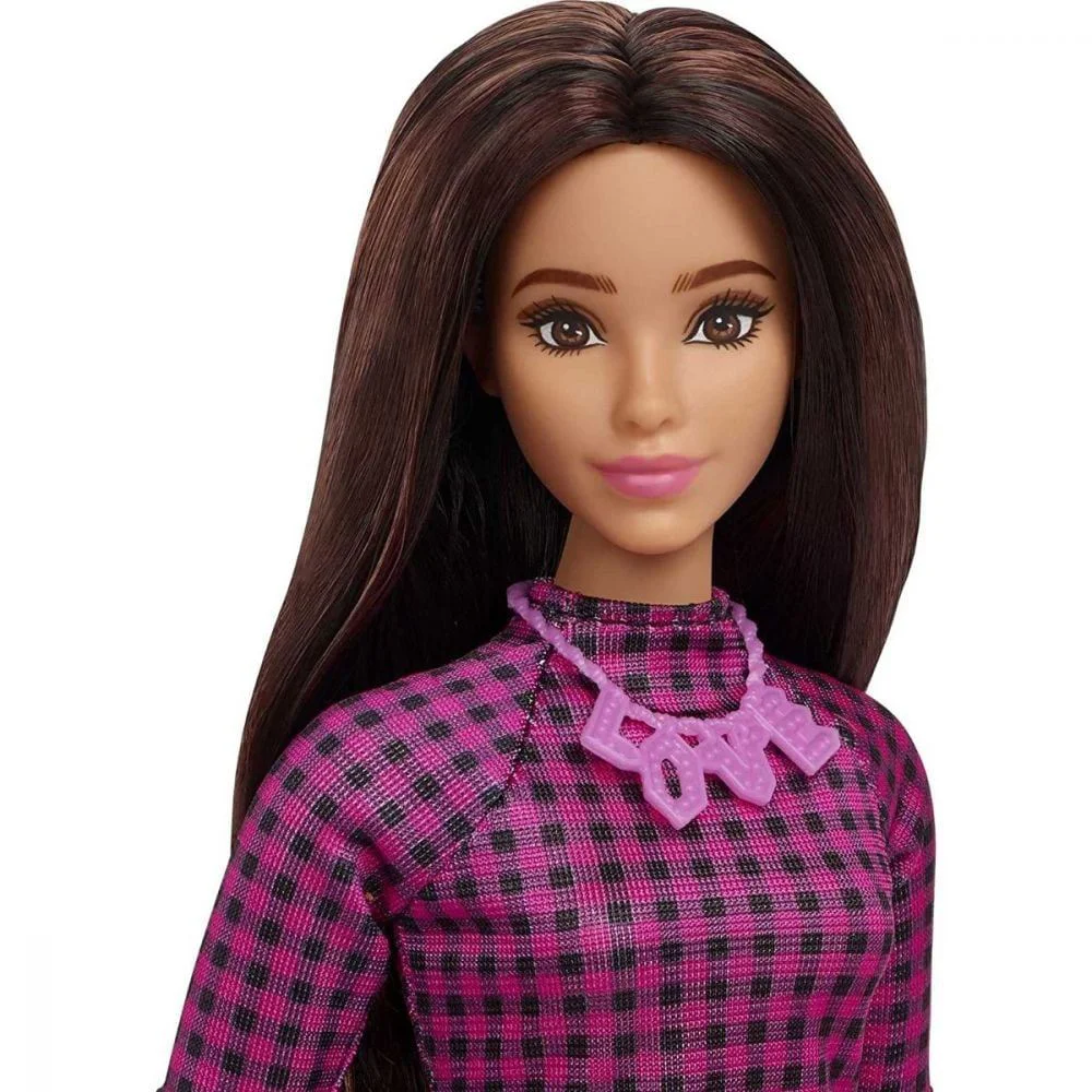 Papusa Barbie Fashionista, Rochie cu carouri foto