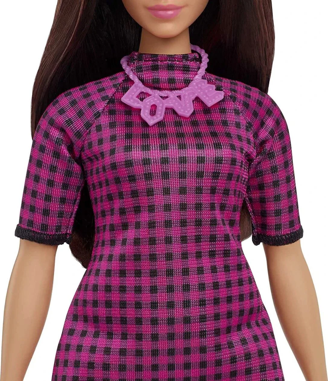 Papusa Barbie Fashionista, Rochie cu carouri foto