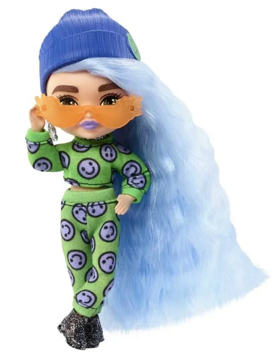 Papusa Barbie Mini Icy cu par albastru foto