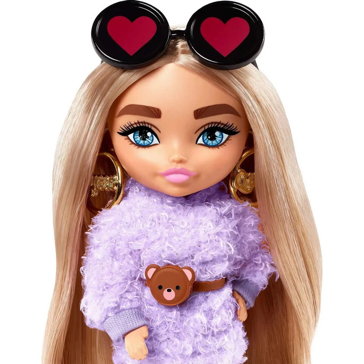 Кукла Barbie Мини Blonde Pigtails Purple Hoodie foto