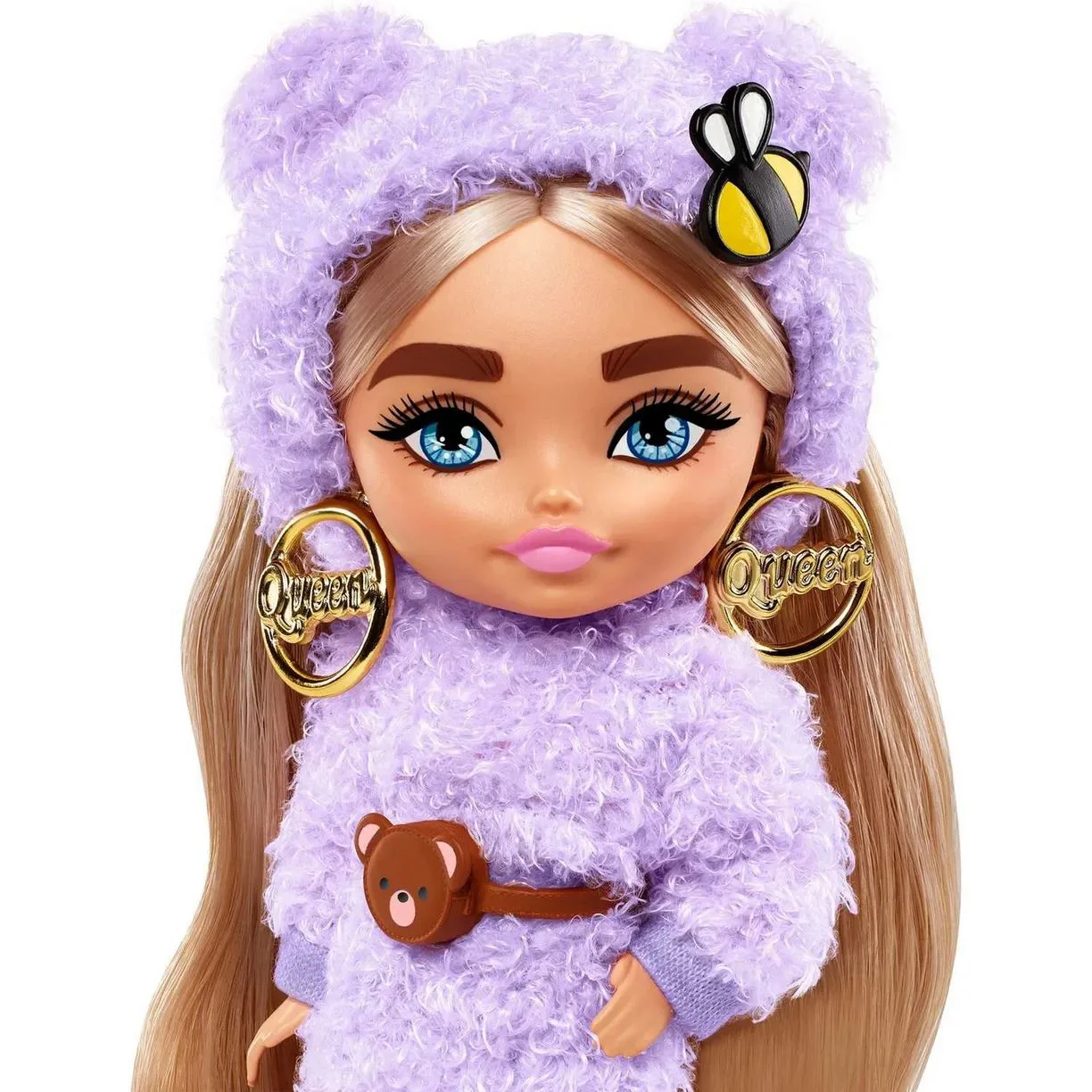 Кукла Barbie Мини Blonde Pigtails Purple Hoodie foto