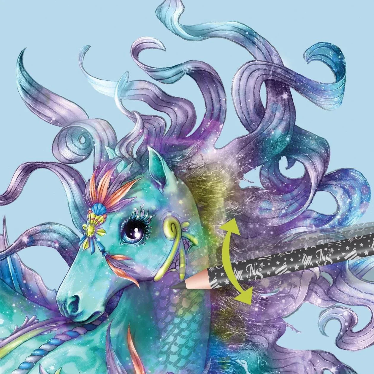 Creative Sketchbook Nebulous Stars Fantasy Horses - Water