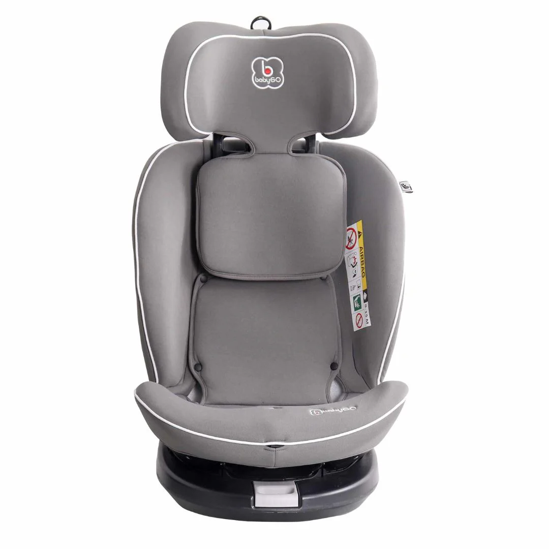 Scaun auto rotativ cu isofix BabyGo Nova 2 Gray, 40-150 cm, certificat R129