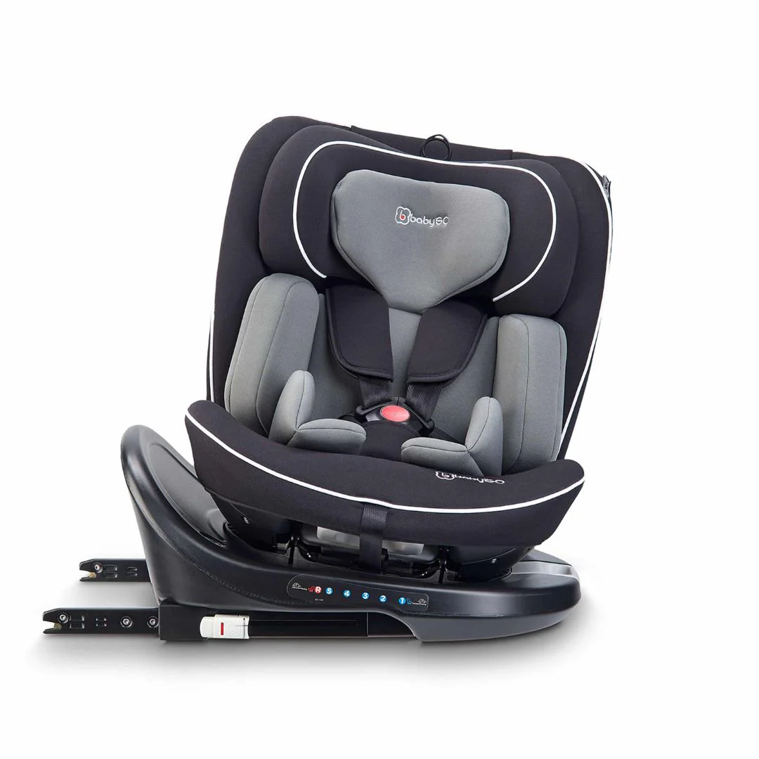 Scaun auto rotativ cu isofix BabyGo Nova 2 Black, 40-150 cm, certificat R129