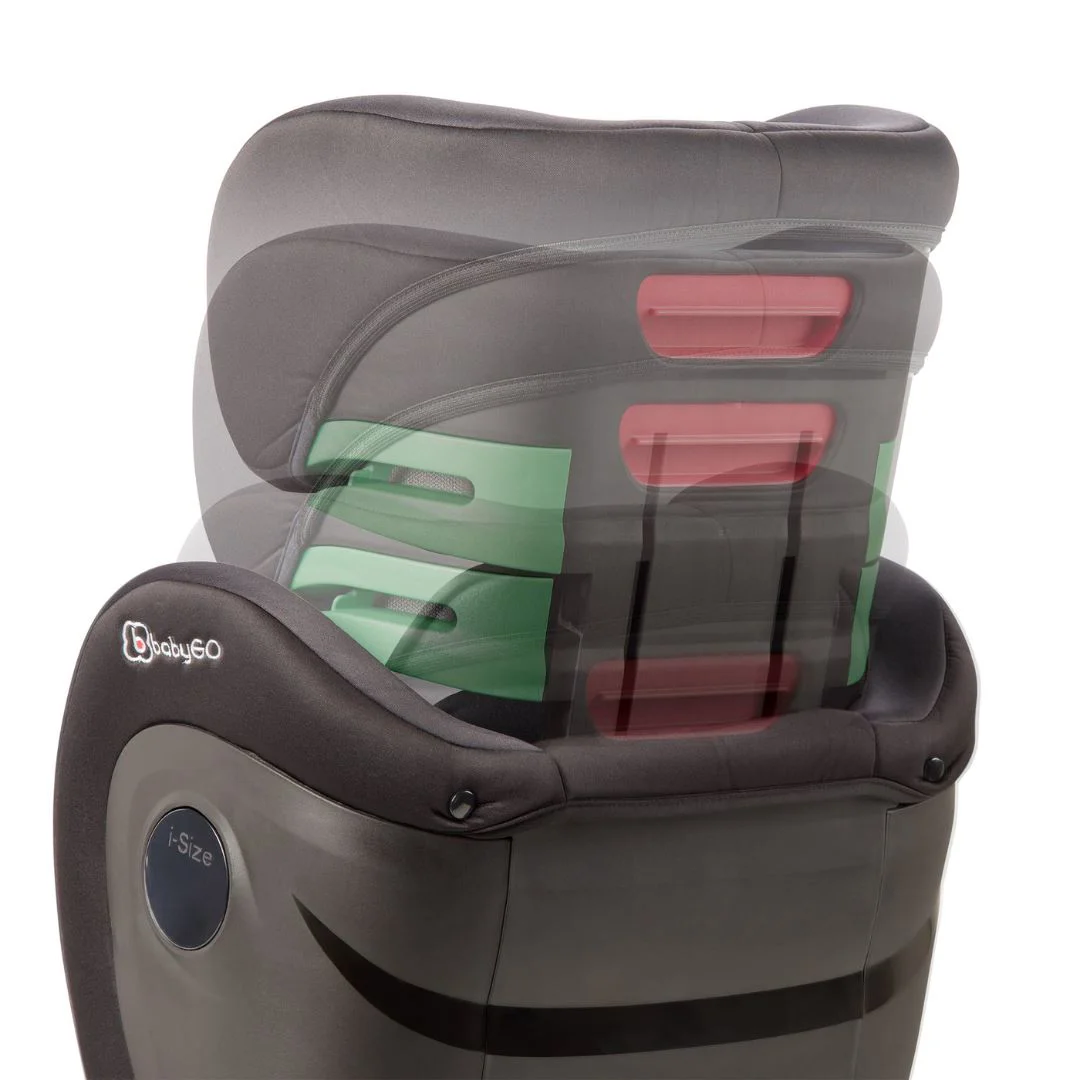 Scaun auto i-Size BabyGo SafeChild Black, 100-150 cm, certificat R129