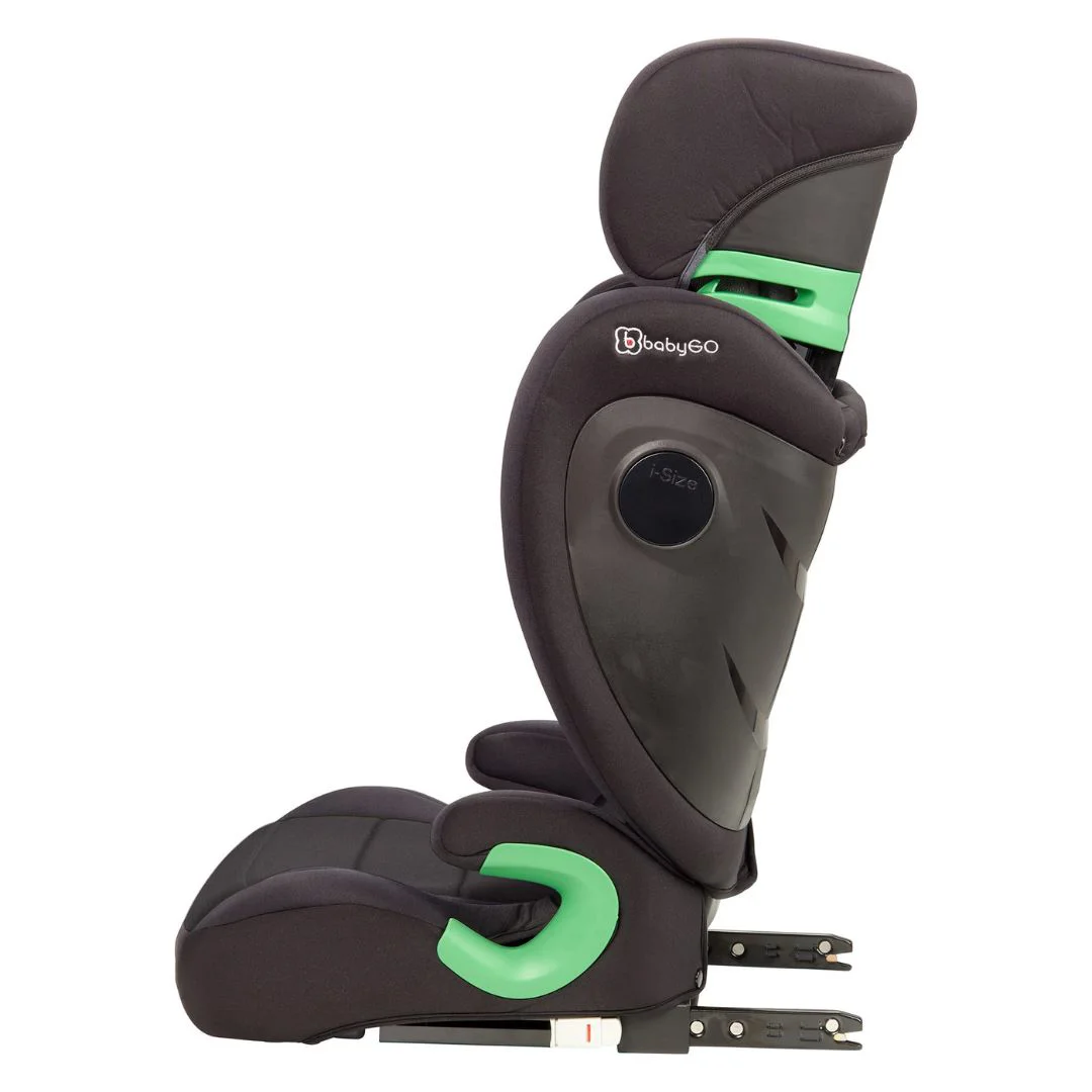 Scaun auto i-Size BabyGo SafeChild Black, 100-150 cm, certificat R129