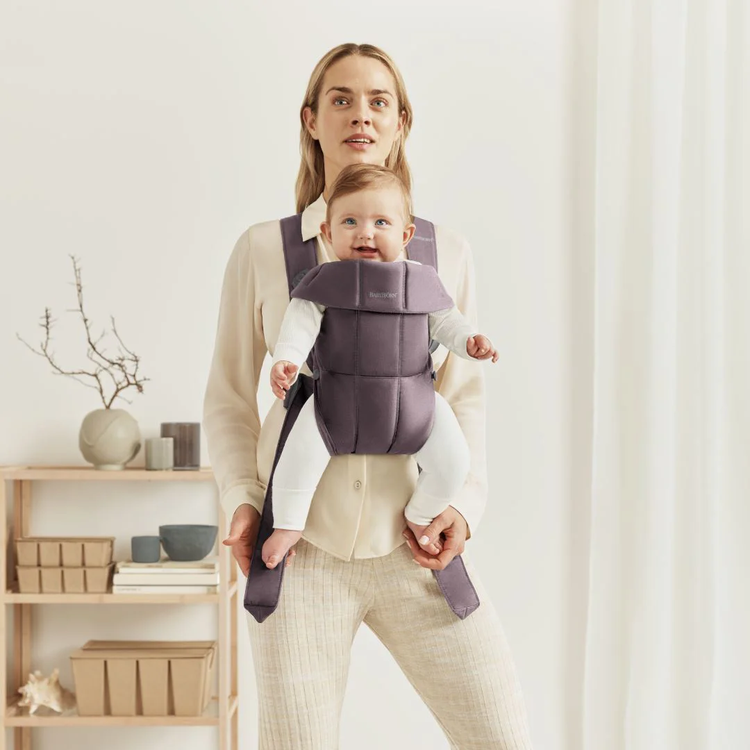 Анатомический мультифункциональный рюкзак-кенгуру BabyBjorn Mini Dark Purple, хлопок