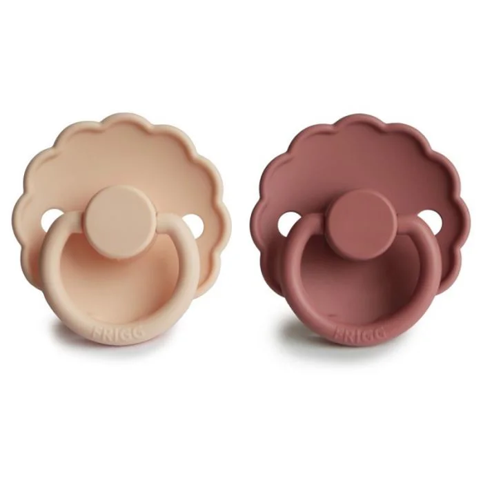 Набор силиконовых сосок Frigg Daisy Pink Cream-Power Blush (0-6 месяцев), 2 шт.