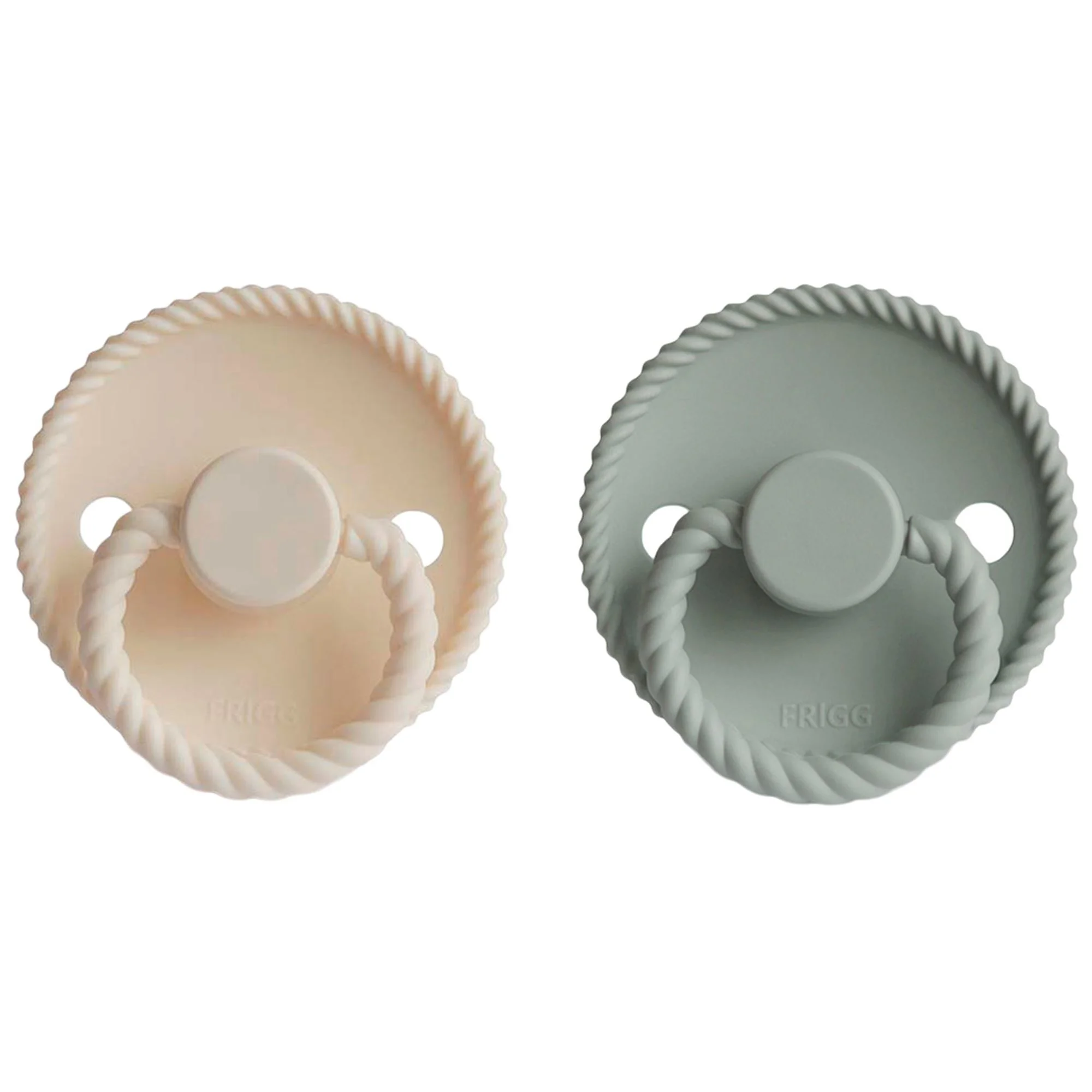 Set suzete din silicon Frigg Rope Cream-Sage (0-6 luni), 2 buc. foto