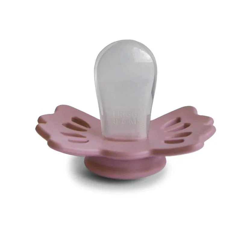 Set suzete simetrice din silicon Frigg Lucky Cedar - Baby Pink (0-6 luni), 2 buc. foto