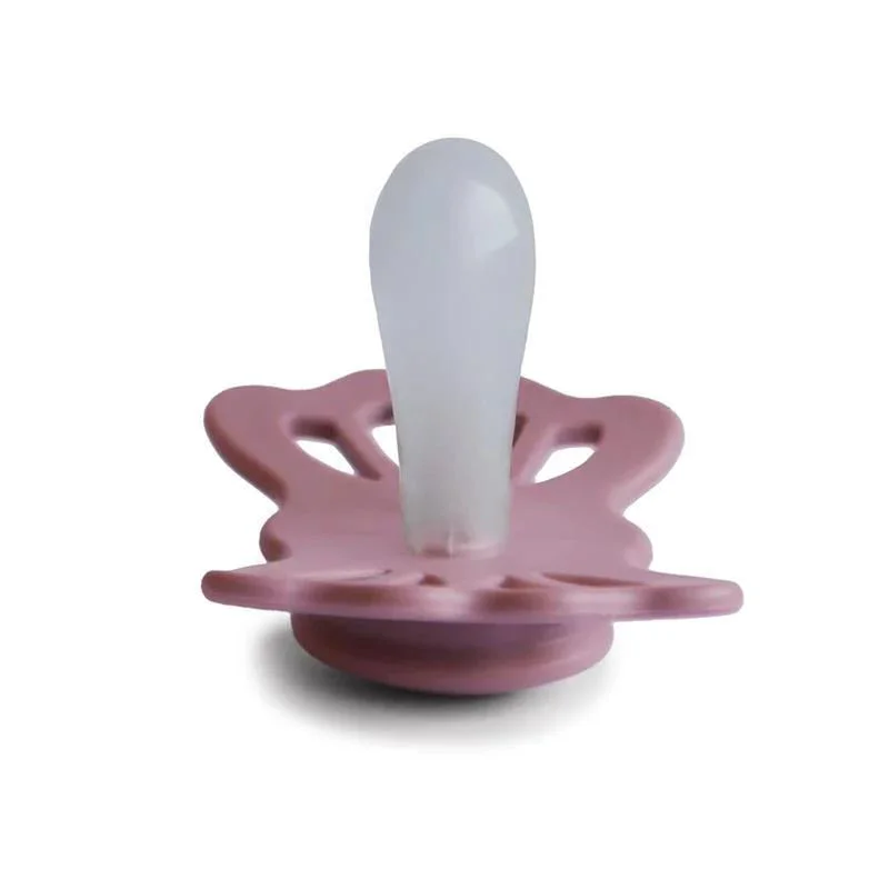 Set suzete simetrice din silicon Frigg Lucky Cedar - Baby Pink (0-6 luni), 2 buc. foto