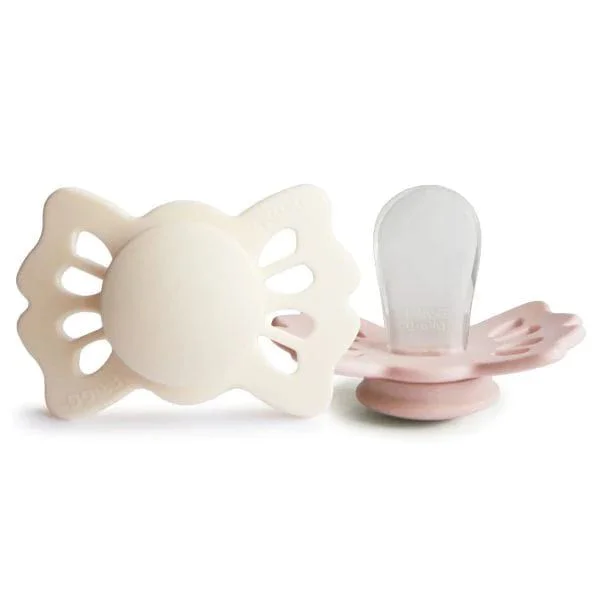 Set suzete simetrice din silicon Frigg Lucky Cream - Blush (6-18 luni), 2 buc. foto