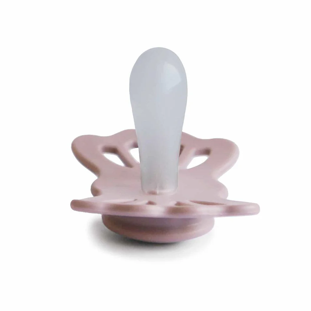 Set suzete simetrice din silicon Frigg Lucky Cream - Blush (6-18 luni), 2 buc. foto