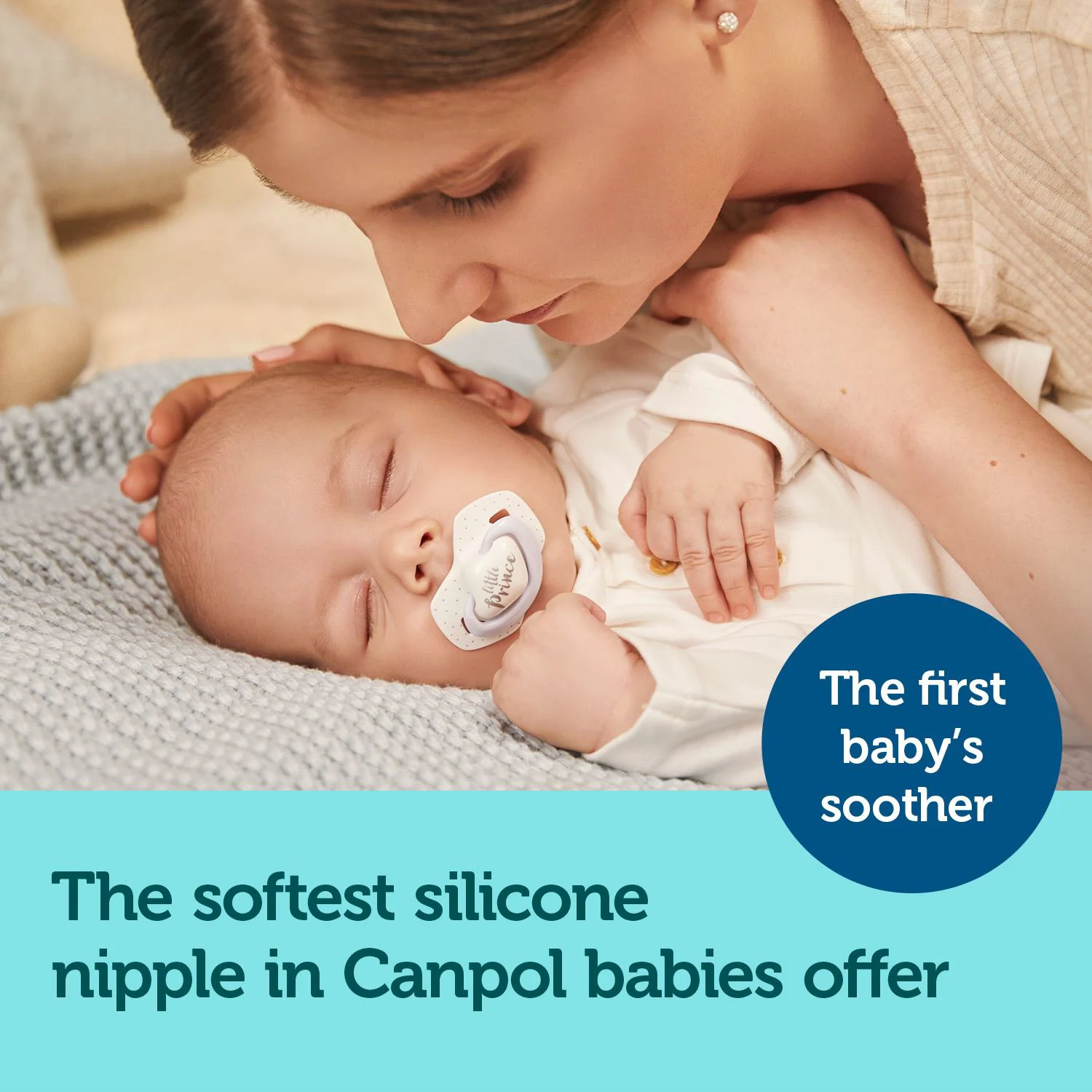 Suzeta simetrica din silicon Canpol Royal Baby (0-6 luni), 2 buc. foto