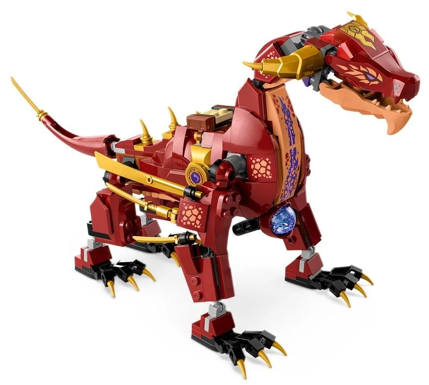 Set de constructie Lego Ninjago Dragonul de lava transformator cu val de caldura foto