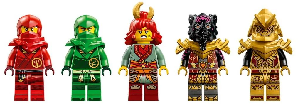 Set de constructie Lego Ninjago Dragonul de lava transformator cu val de caldura foto