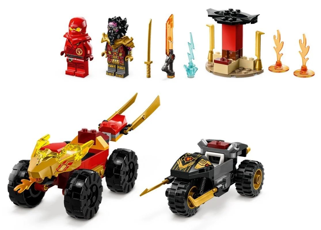 Set de constructie Lego Ninjago Infruntarea dintre Kai si Ras, 103 el. foto