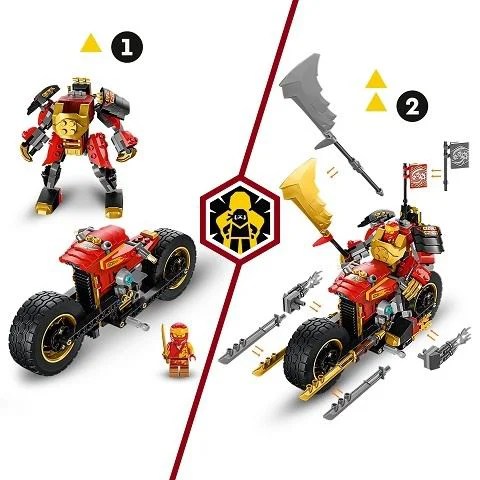 Set de constructie Lego Ninjago Motocicleta robot a lui Kai, 312 el. foto