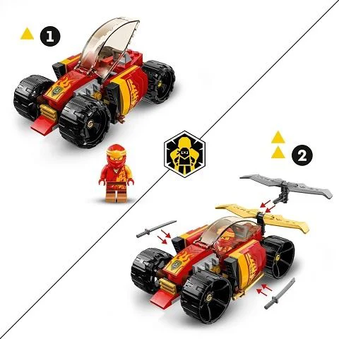 Set de constructie Lego Ninjago Masina de curse ninja a lui Kai, 94 el. foto