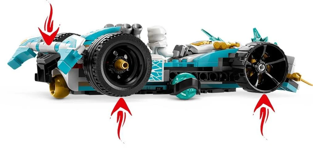 Set de constructie Lego Ninjago Masina de curse a lui Zane, 307 el. foto