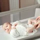 Patut cu cadru din lemn BabyGo Goodnight Beige