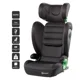Scaun auto i-Size BabyGo SafeChild Black, 100-150 cm, certificat R129