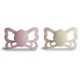 Set suzete anatomice din silicon Frigg Butterfly Cream - Blush (6-18 luni), 2 buc. foto