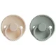 Set suzete din silicon Frigg Rope Cream-Sage (0-6 luni), 2 buc. foto