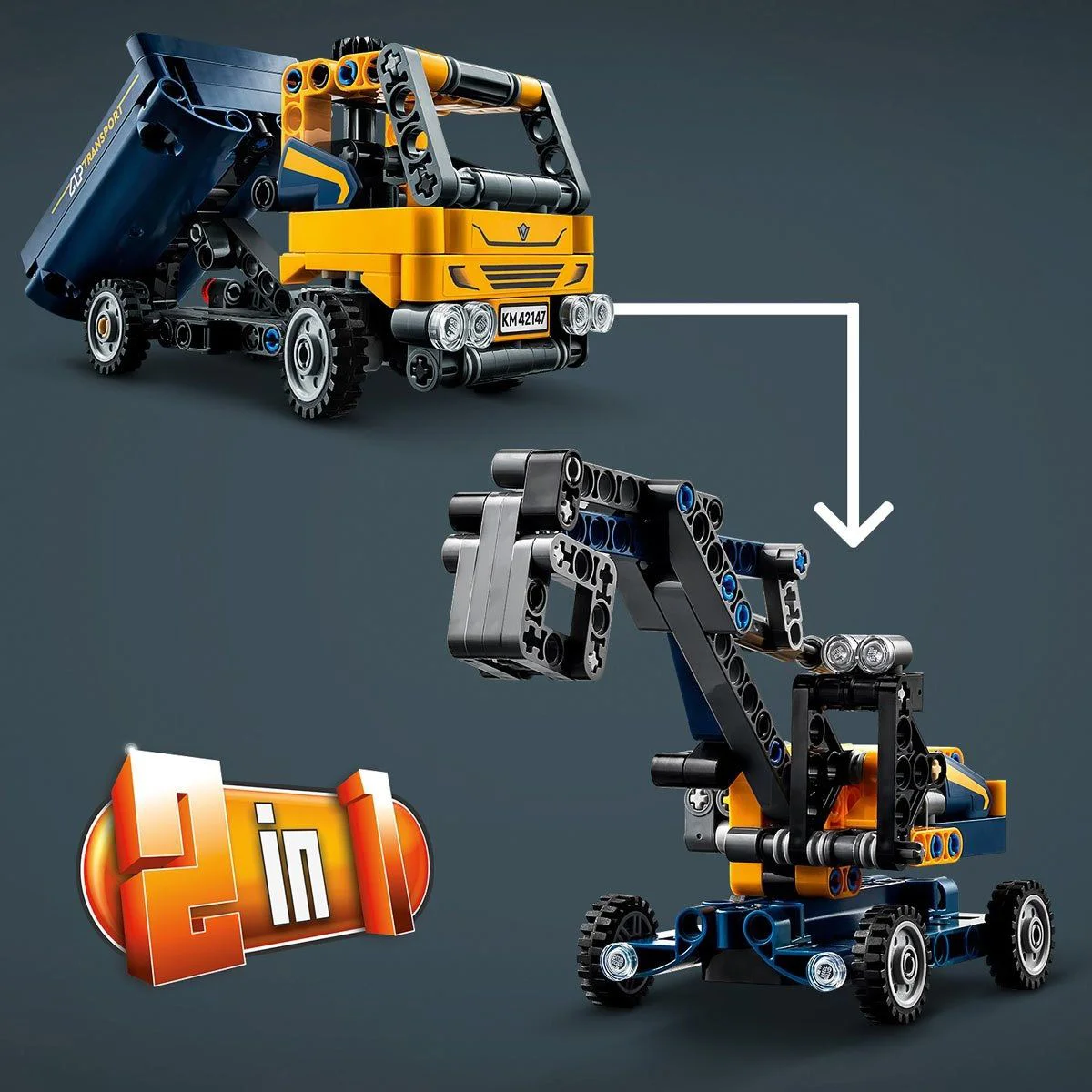 Set de constructie Lego Technic Autobasculanta, 177 el. foto