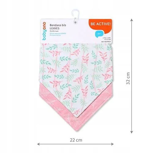 Set bavete-bandane BabyOno Leaves, 2 buc. foto