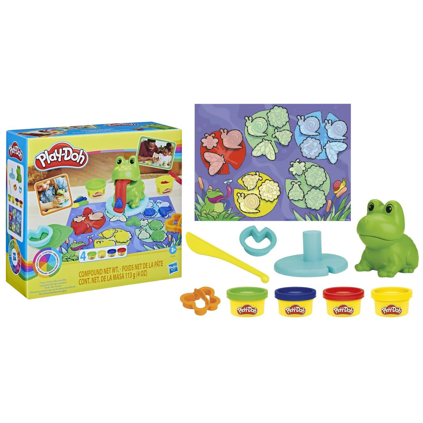 Set de plastilina Play-Doh Frog N Colors Starter Set