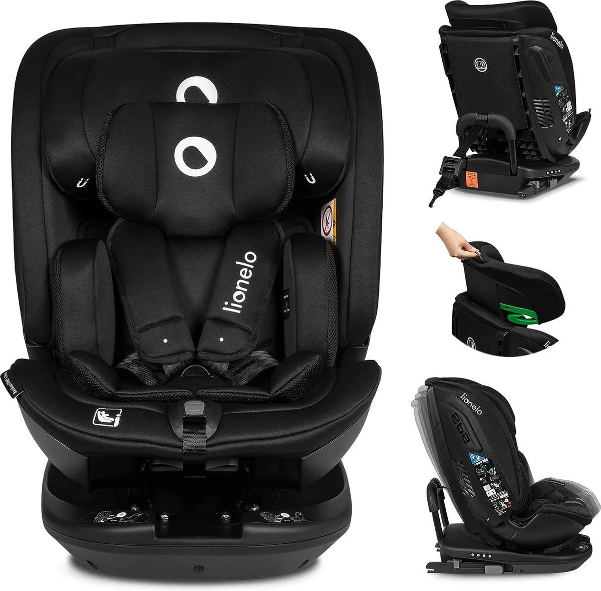 Scaun auto Lionelo Bastiaan RWF I-Size Black Carbon foto