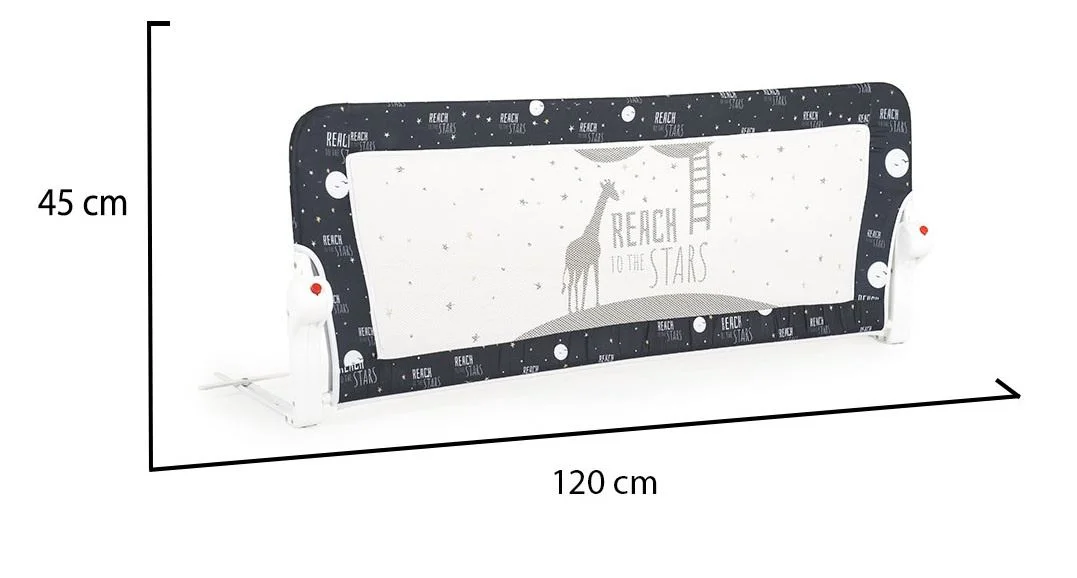 Bariera de protectie pentru patut Cangaroo Neagra, 120 cm