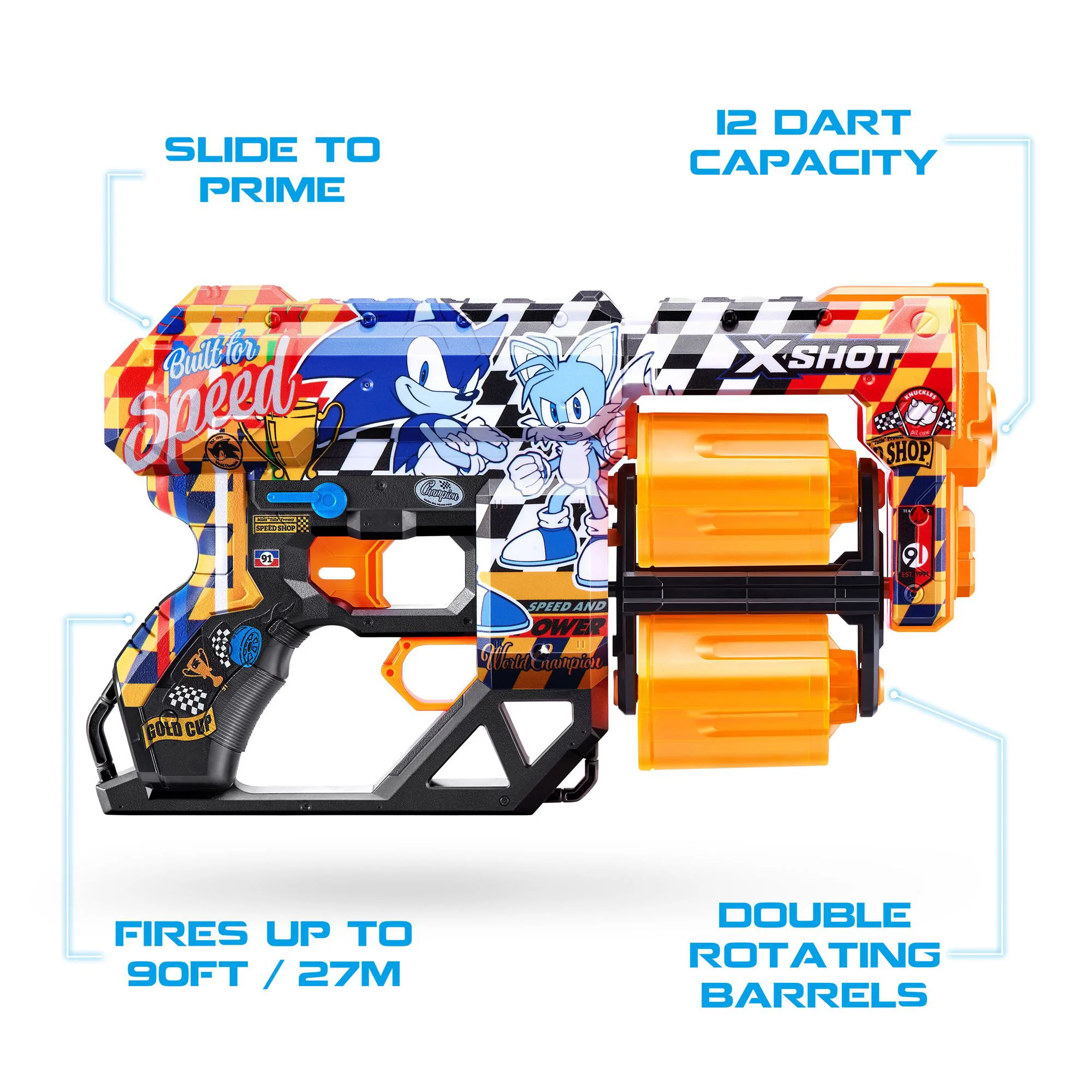 Blaster X-Shot Skins Dread, Sonic, Super Speed, 12 cartuse