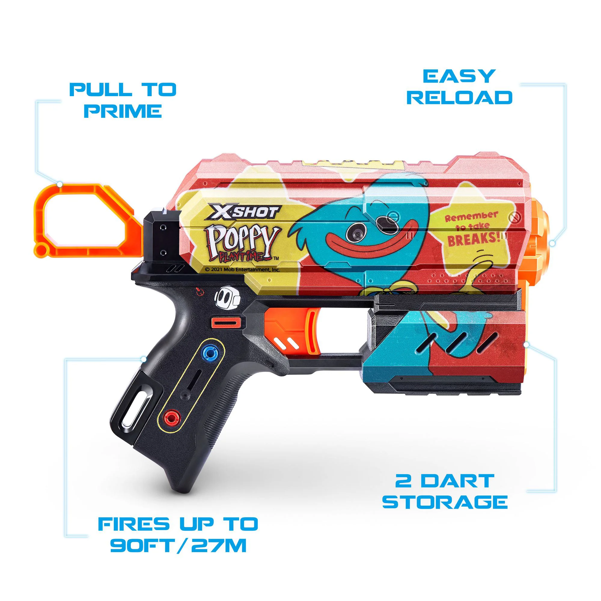 Pistol X-Shot Skins Flux, Poppy Playtime Timeout 8 cartuse