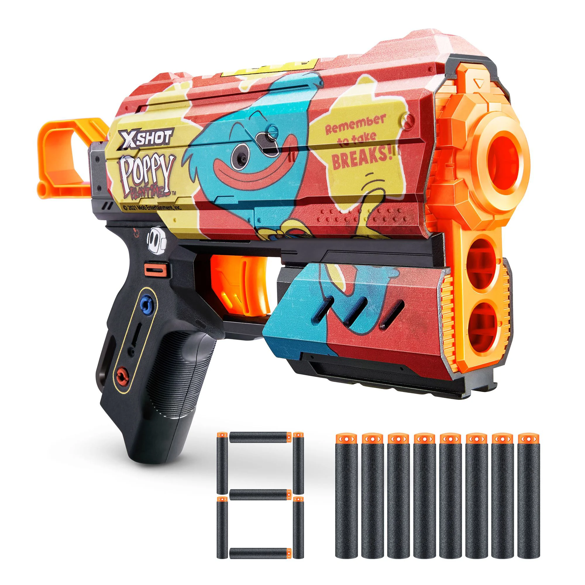 Pistol X-Shot Skins Flux, Poppy Playtime Timeout 8 cartuse