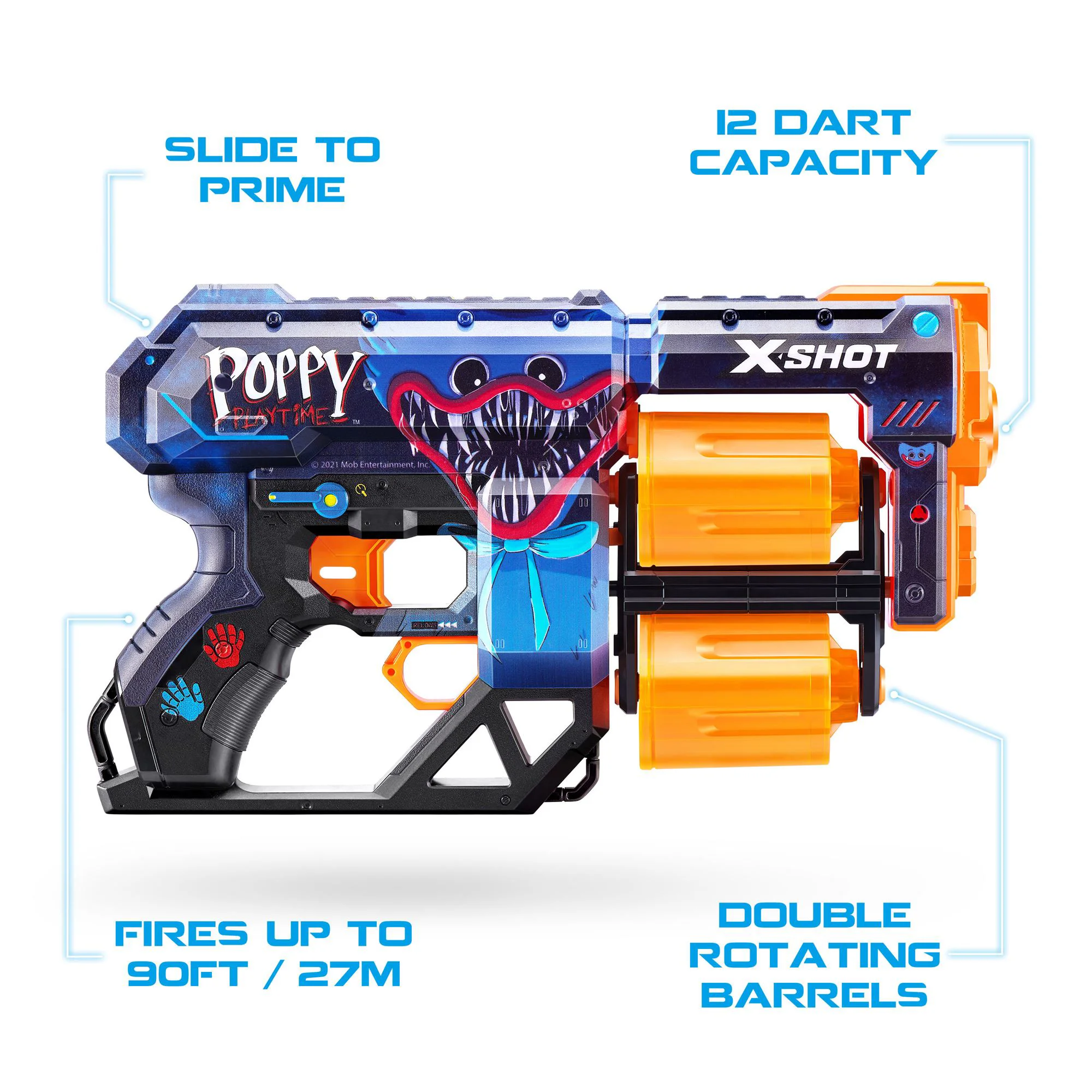 Pistol X-Shot Skins Dread Poppy Playtime-Jumpscare, 12 cartuse