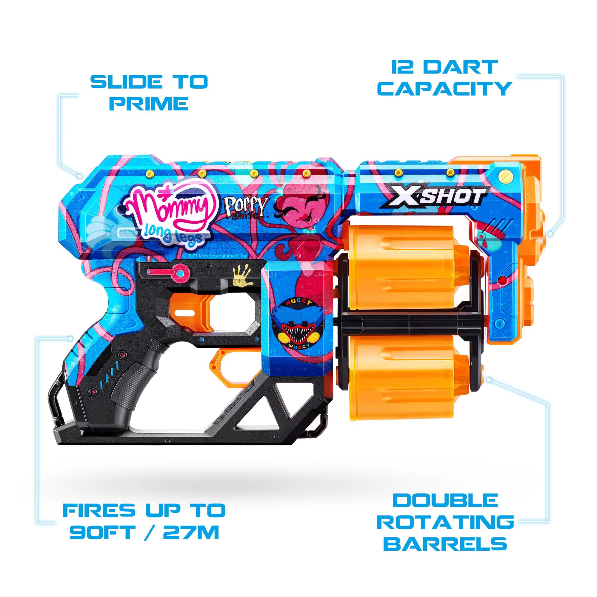 Pistol X-Shot Skins Dread Poppy Playtime - Gametime, 12 cartuse