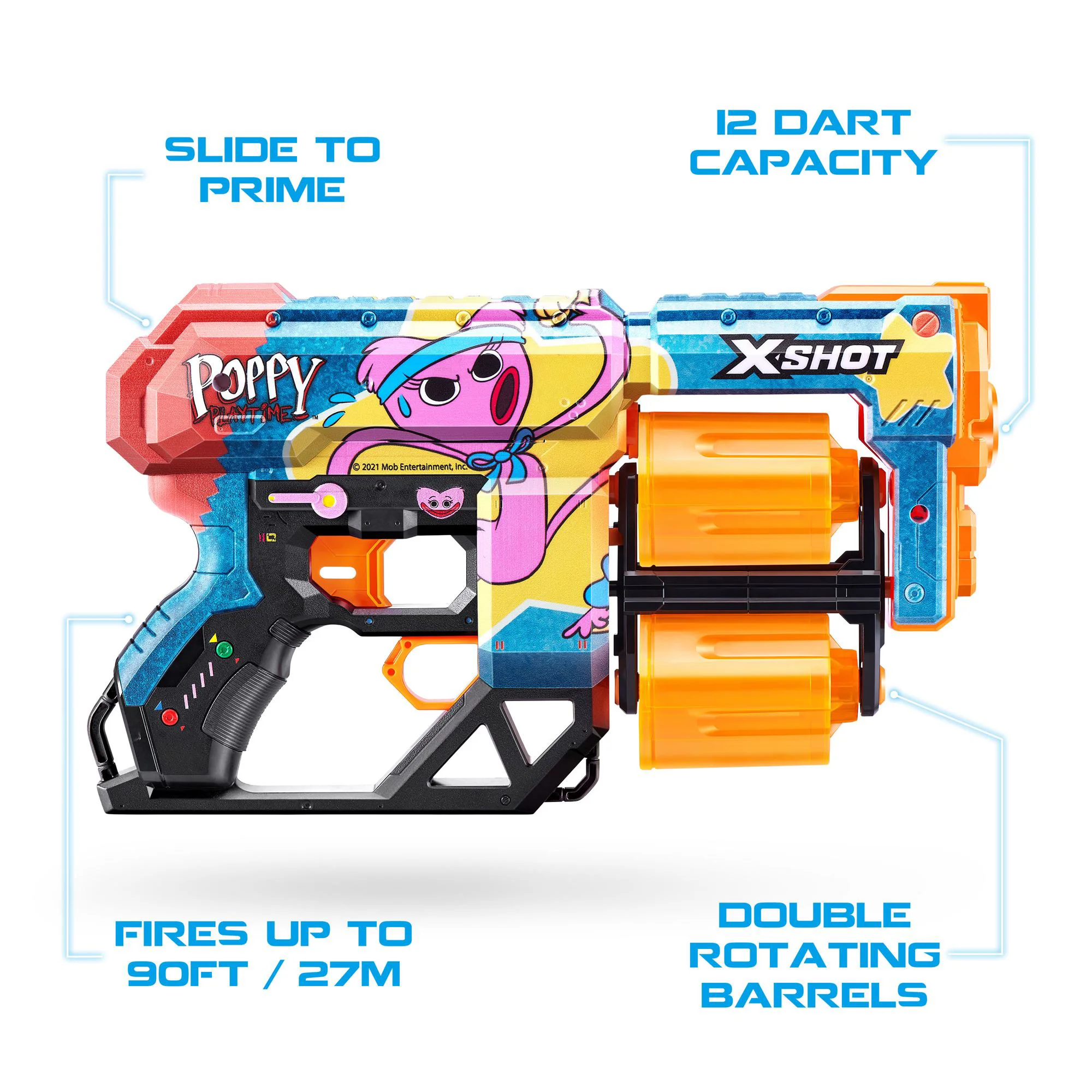 Pistol X-Shot Skins Dread Poppy Playtime - Kissy, 12 cartuse