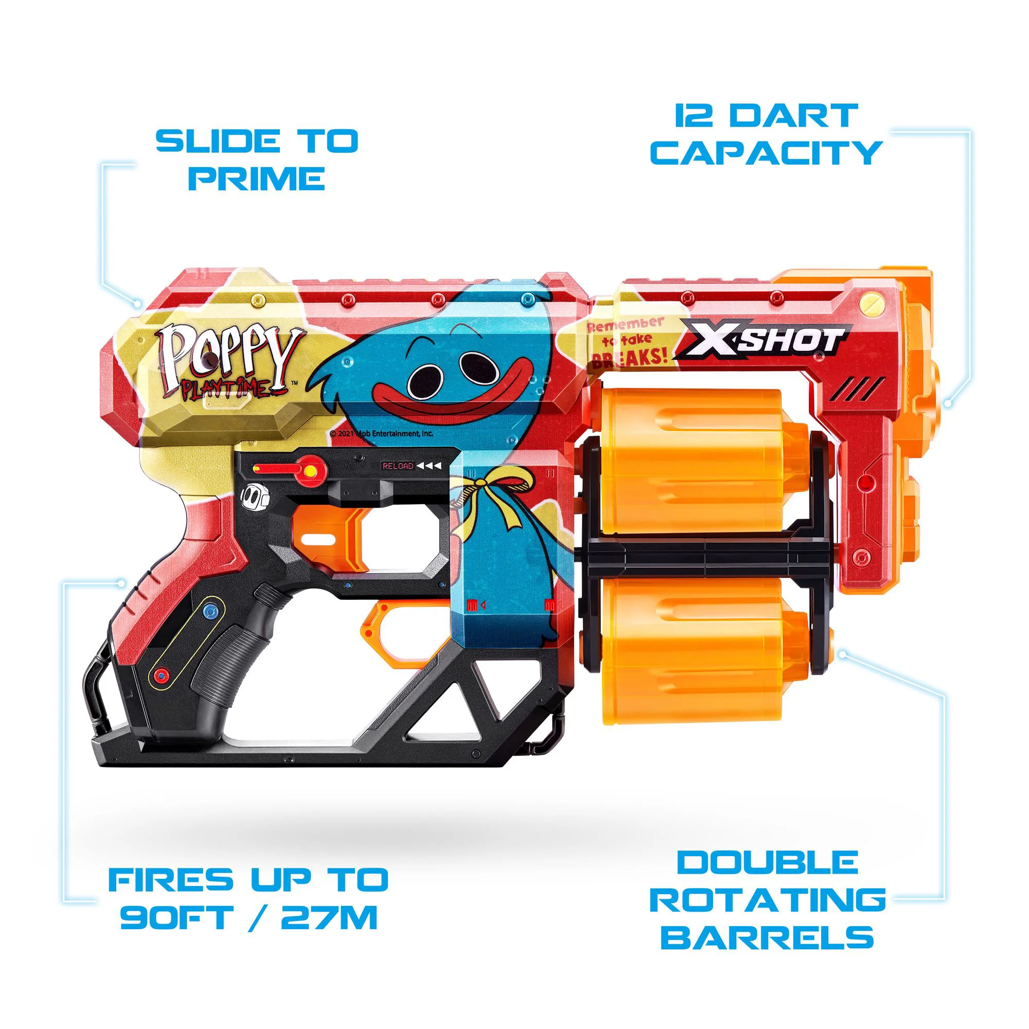 Pistol X-Shot Skins Dread Poppy Playtime-Timeout, 12 cartuse