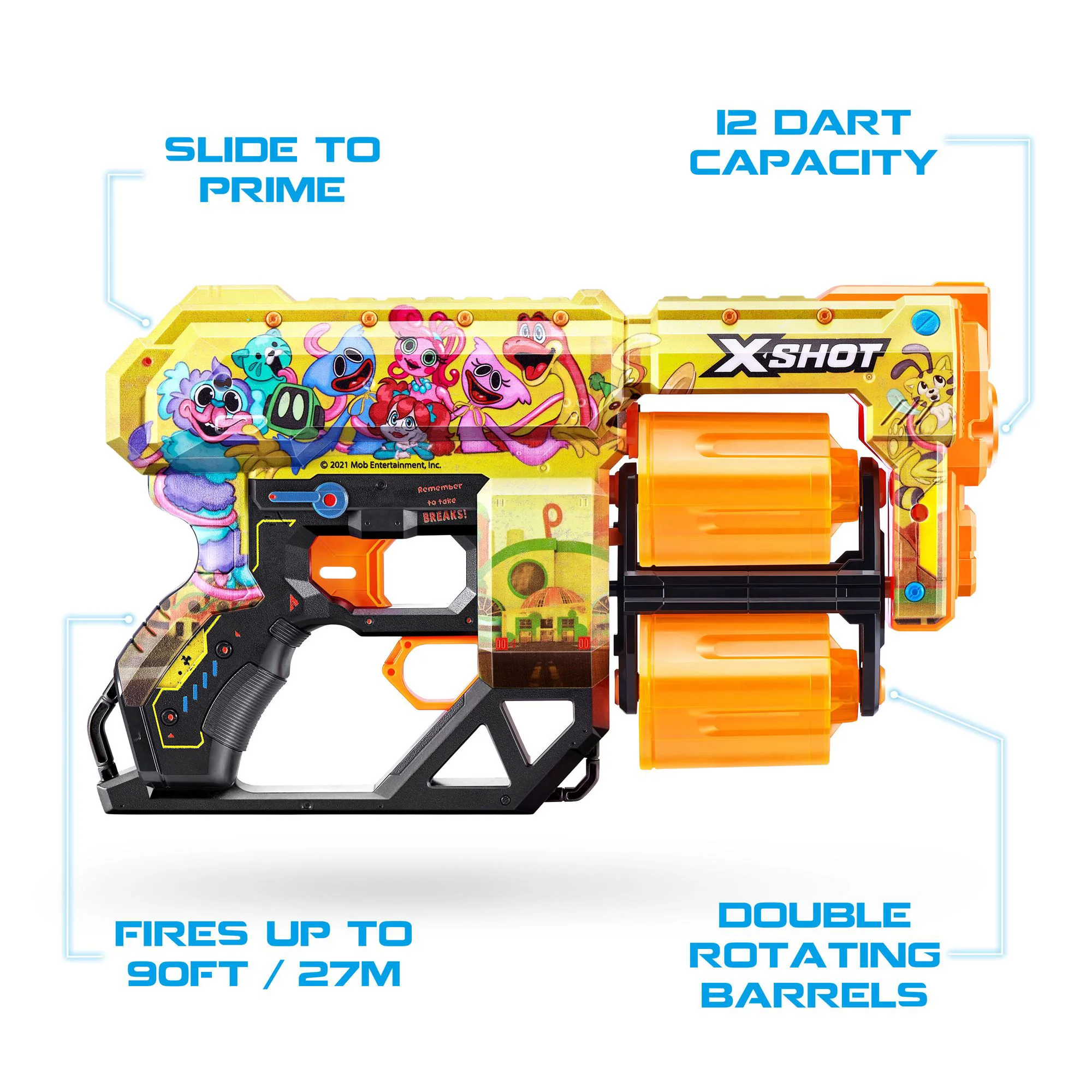 Pistol X-Shot Skins Dread Poppy Playtime-Playtime, 12 cartuse