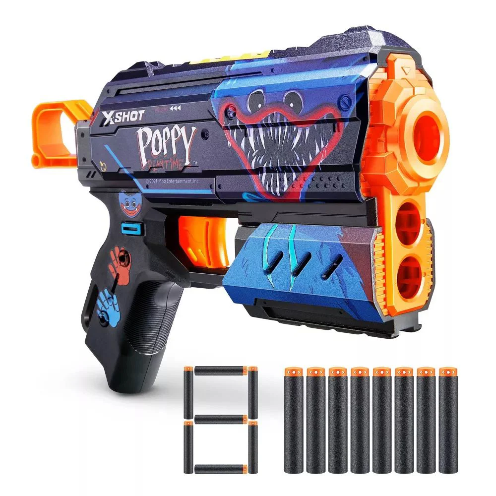 Pistol X-Shot Skins Menace S1, Poppy Playtime - Jumpscare, 8 cartuse