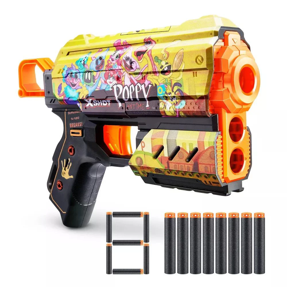 Pistol X-Shot Skins Menace, Poppy Playtime - Playtime, 8 cartuse