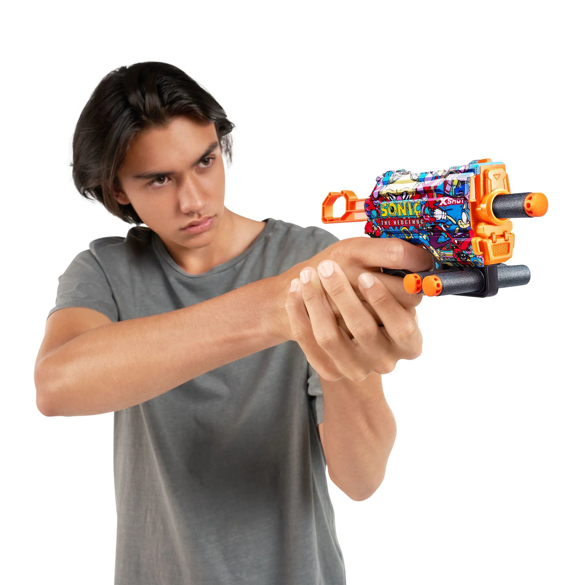 Пистолет X-Shot Skins Menace, Sonic, Robotnik, 8 патроны