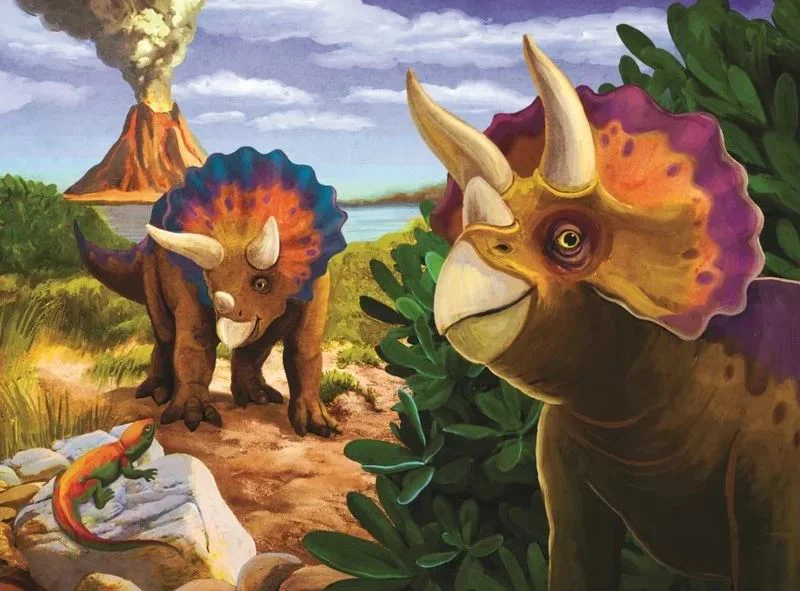 Puzzle Trefl Exploreaza lumea dinozaurilor, 20 el. foto