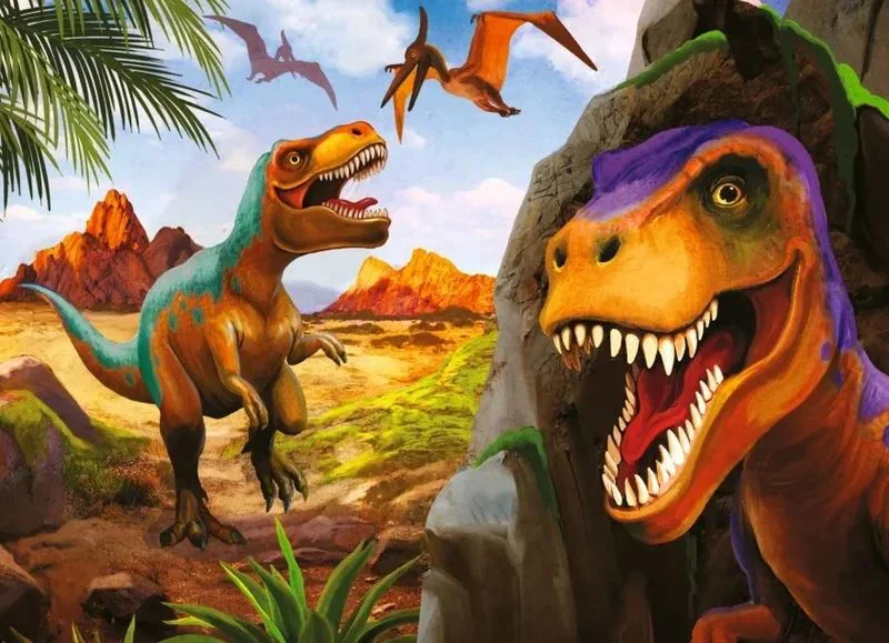 Puzzle Trefl Exploreaza lumea dinozaurilor, 20 el. foto