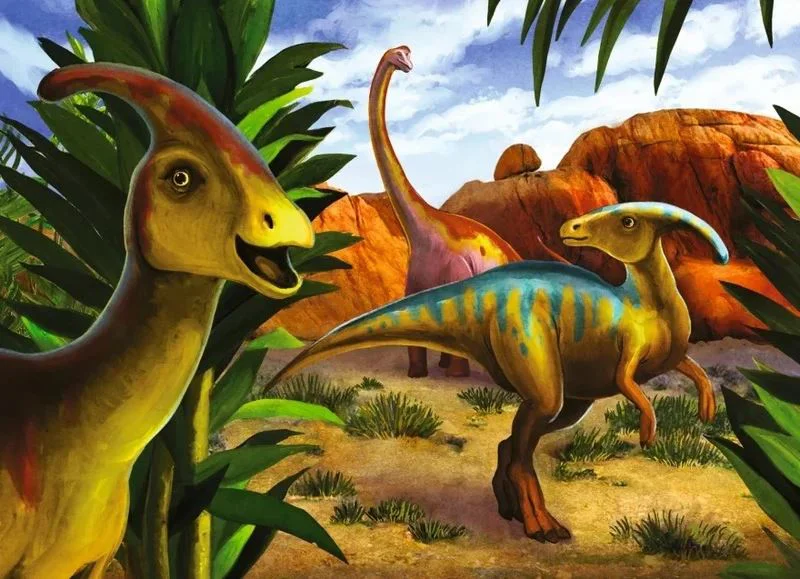 Puzzle Trefl Exploreaza lumea dinozaurilor, 20 el. foto