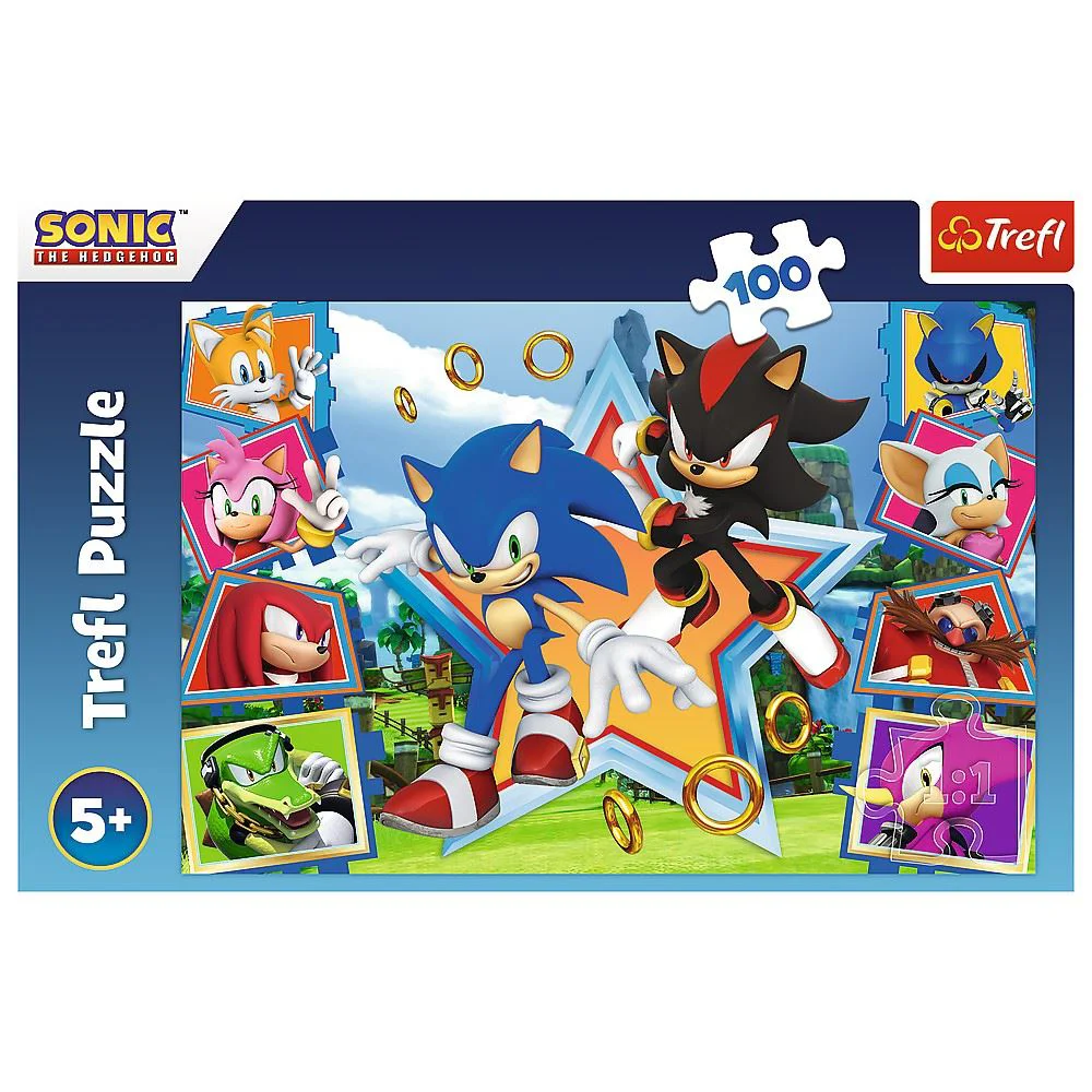 Puzzle Trefl Minunata lume a lui Sonic, 100 el. foto